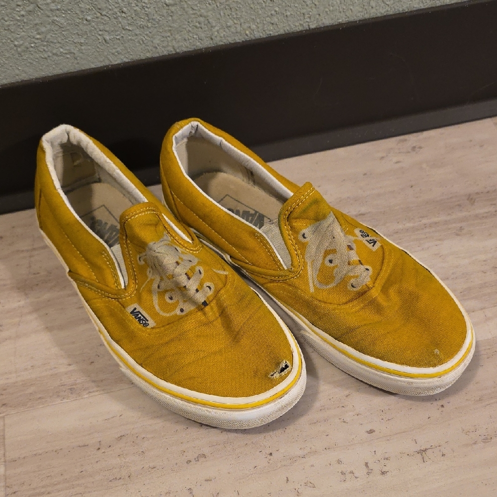 Vans Golden Yellow Canvas Slip-Ons
